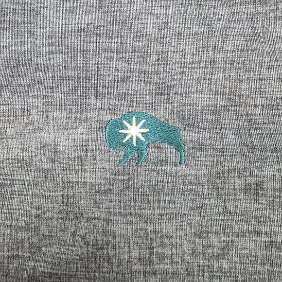 Nike Golf Dri-FIT Polo Shirt Mens Large Gray Heathered Bison Logo Short Sleeve - Picture 2 of 6